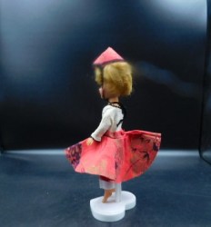 8 inch doll pink skirt hat side